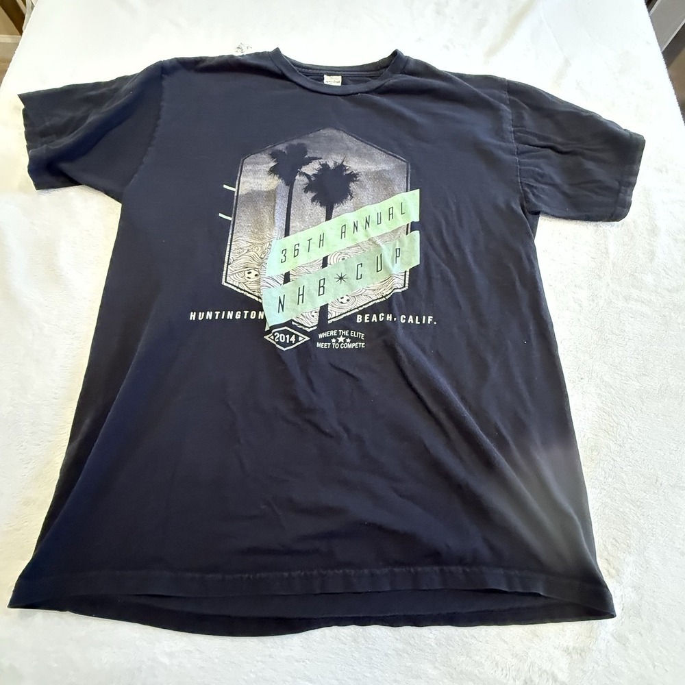 36th Annual NHB Cup 2014 Huntington Beach CA Graphic T-Shirt Black Men's XL